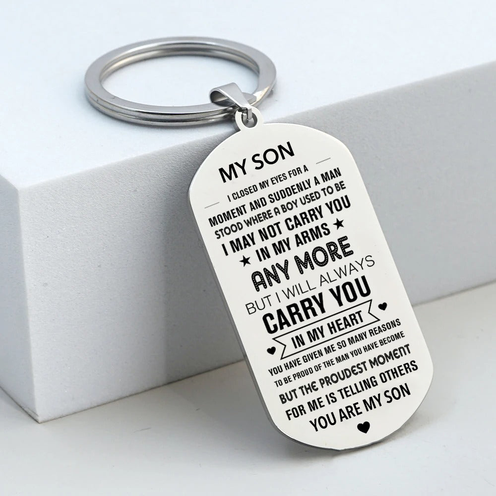 To My Grandson/Granddaughter Keychain