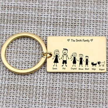 Personalized Family Keychain