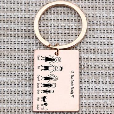 Personalized Family Keychain