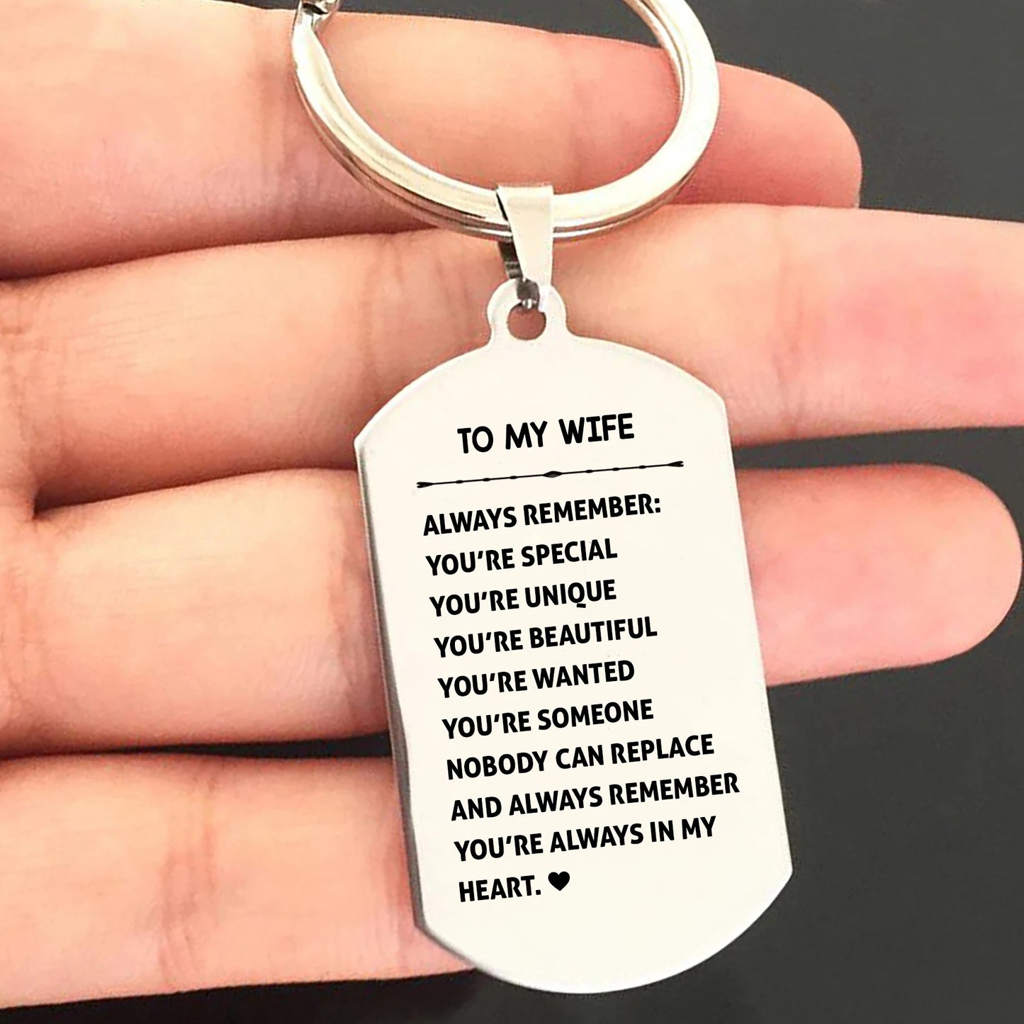 To My Wife keychain | Valentine's Gift